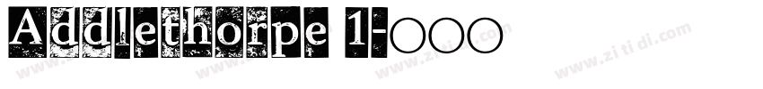 Addlethorpe 1字体转换